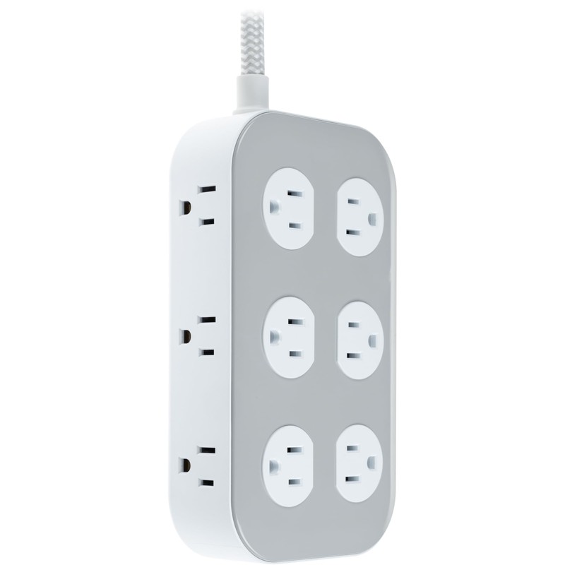 GE UltraPro 12-Outlet Surge Protector, 2100 Joules, 4ft Braided Extension