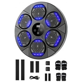 Music Boxing Training Machine for Kids & Adults - 9 Modes & 9 Speeds,Bluetooth Smart Boxing Machine, Wall Target Punching Workout, Reflex Training Suitable for Home Office Gym Fun Fitness Equipment