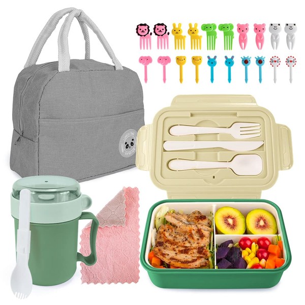 Nasjac Loncheras Bento Box para Niños Adultos, Gran Capacidad Fiambreras