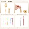 50 PCS Darning Egg Darning Mushroom Set for Socks Wooden
