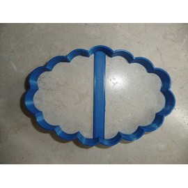 OVAL FRAME SCALLOP EDGE PLAQUE COOKIE CUTTER MADE IN USA PR273