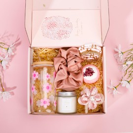Birthday Gifts for Women Friendship, Teen Girls, Girls, Unique Cute Birthday Gifts Box For Girl, Her, Sister, Daughter, Friends, Ideas Cute Daisy Aesthetic Glass Cups Gifts Set 8pcs