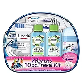 Herbal Essence Women's Convenience international Kit, Blue, 10 Piece Set