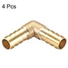 sourcing map 12mm Barb Brass Hose Fitting 90 Degree Elbow