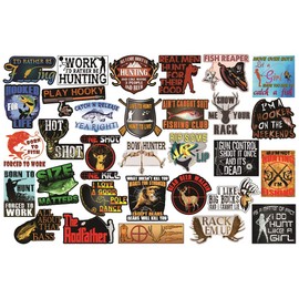 Hunting and Fishing Stickers. Adult Stickers for The Avid Hunter or Fisherman. Make Great Hunting Accessories or Fishing Accessories - 100% Waterproof Vinyl Stickers