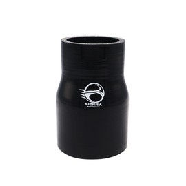SIERRA - Manguera de acoplamiento reductor de silicona de 51 a 63 mm para automóvil, 4 pulgadas de longitud, 5,5 mm de grosor, tubo negro reforzado de 4 capas de alta temperatura para turbo