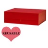 PLINJOY Extra Large Red Gift Box 16.5x14x5.5 Inches,Gift Boxs for