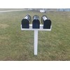 Handy Post for 3 S,M Mailboxes, 42-in x 31-in, White,