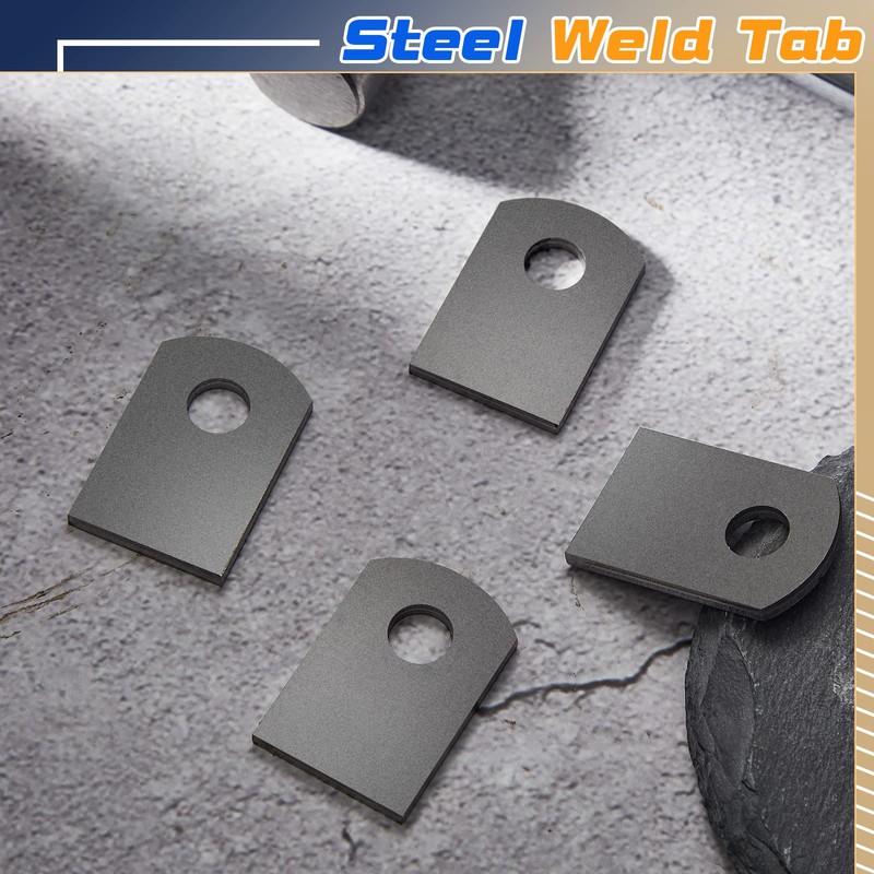 Dunzy 100 Pcs Steel Weld Tabs 1" W, 1 1/2"