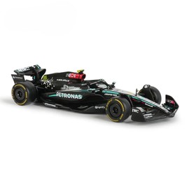 HTLNUZD Bburago 1:43 2024 New F1 Mercedes W15 AMG Petronas #44 Lewis Hamilton Alloy Racing Car 1/43 Formula One Model Car Die Cast Adult Collection Vehicles Gift (Color box version)