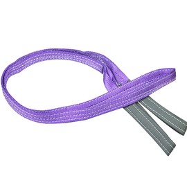Duplex Polyester Webbing Lifting Heavy Duty Flat Cargo Sling Strap Anti-Cut and Anti-Abrasion Treatment Rigging Lifting Straps for Moving Storage 1T 2M Purple