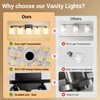 Quntis Black Bathroom Light Fixtures(5CCT Dimmable), 5-Light Bathroom Vanity Light