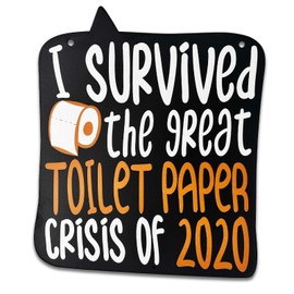 AIM & GGKK Bathroom Wall Decor Signs - Humorous Toilet Wall Art with Modern Typography, Black Bathroom Accessories for Home Decor