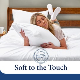 Cosy House Collection Ultra Soft Luxury Super King Size Pillow Cases - Cream Pillowcase Set of 2 - Cooling & Breathable Bamboo Viscose Blend Cover