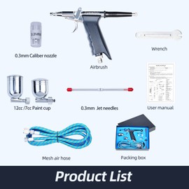 Gravity Feed - Kit de disparador de aerógrafo para tatuajes, maquillaje, arte de uñas, modelo de pintura (SP166AK)
