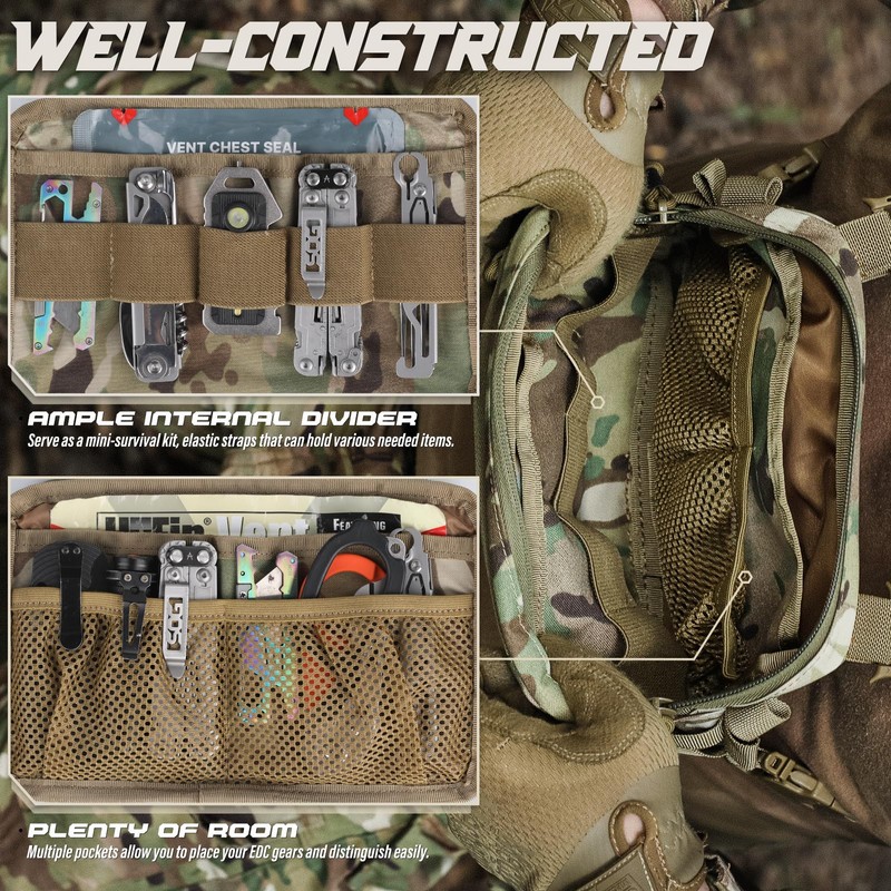 WYNEX Tactical Chest Rig Pack for Men, Running Chest Bag