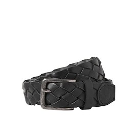 JACK & JONES Men's Jaccary Leather Belt, black