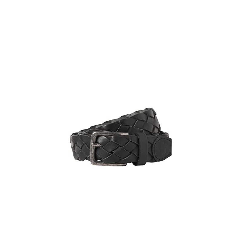 JACK & JONES Men's Jaccary Leather Belt, black