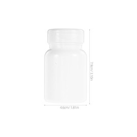 5 Piezas Pastillero de Bolsillo Cilíndrico 80 Cc de PET Tapa