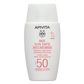 Apivita Reparación Antiedad Diaria SPF50 Fluido Facial 50ml - Arrugas, Manchas y Luminosidad. Protector solar fluido ultraligero, con Propóleo AoX pat