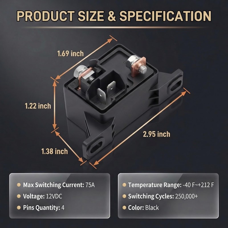 HOPUT 12 V 75 A 0332002168 Normal Open Power Relays