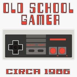 Nes Controller Old School Gamer 80'S Nostalgia T Shirt Bumper Sticker Window Vinyl Decal 5"
