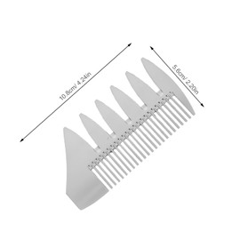Minkissy Dual-sided Alloy Beard Comb and Grooming Brush Anti-static Pocket Hair Comb for Men for Travel and Daily Use Silver