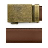 Mission Belt Men's Ratchet Belt - Bronze - Bronze Buckle/Mocha