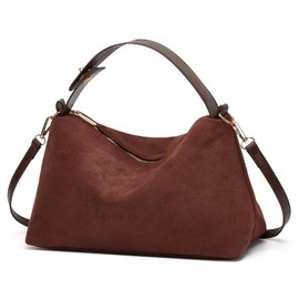 Slouchy Suede Cloud Hobo Bags Women Crescent Satchels Shoulder Bag Crossbody Phone Purse Trendy Top-handle Tote Handbag