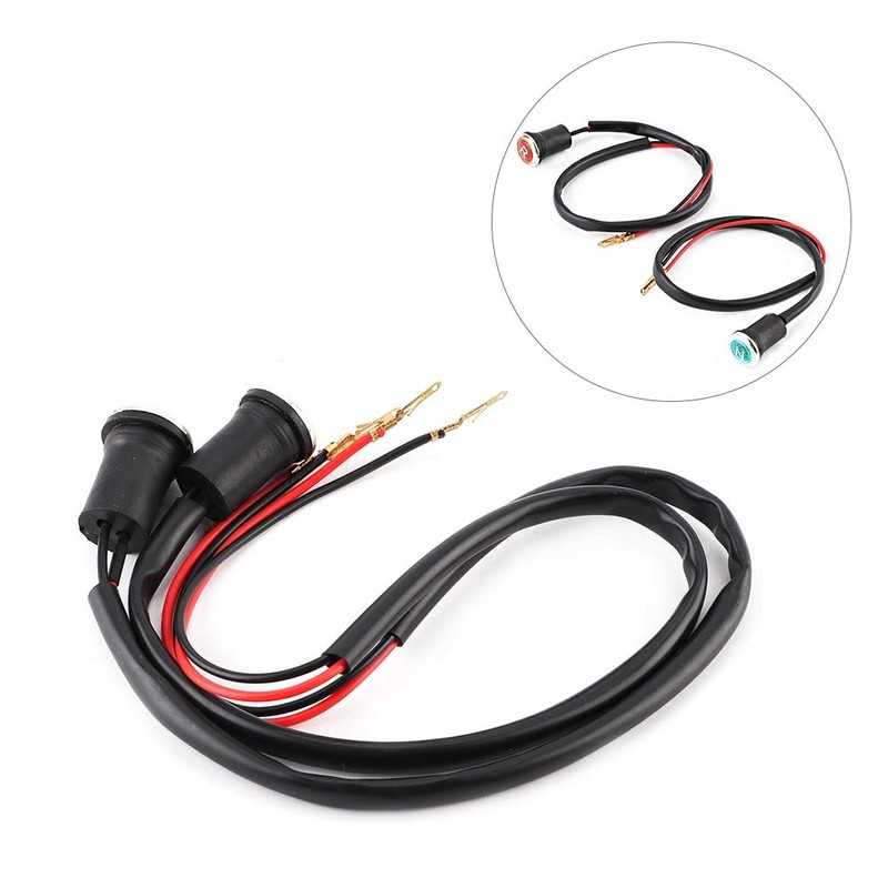 Aramox Motorcycle Indicator Light, 1 Pair Red Green Reverse and