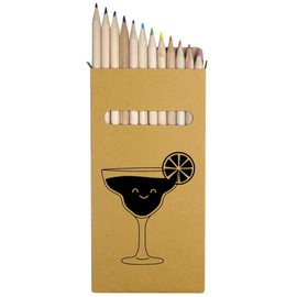 Azeeda 12 x 'Magarita Outline' Long 178mm Coloured Pencils/Pencil Set (PE00076971)