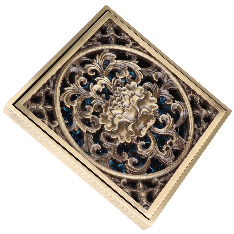 10x10cm Floor Drain Antique Copper Anti Odor Bathroom Floor Drainer