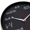 Bernhard Products Math Wall Clock Black 12 Inch Silent Non-Ticking