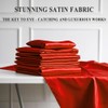 Red Satin Fabric 60 Inch by 5 Yards Solid Silky