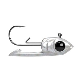 BUCKEYE LURES Scope Head with Double-Keeper Design for Soft Plastic Swimbaits, Durable Terminal Fishing Tackle for Bass Fishing, 3 Pack, 1/2 oz, Pearl
