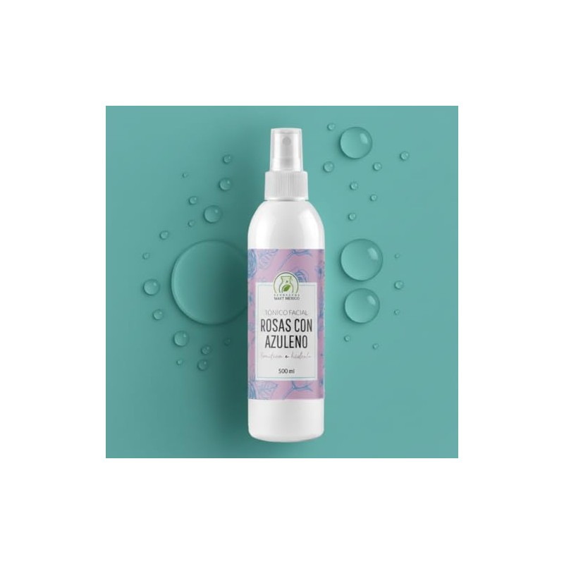 Tónico Facial Hidratante De Rosas Con Azuleno 500 Ml Productos