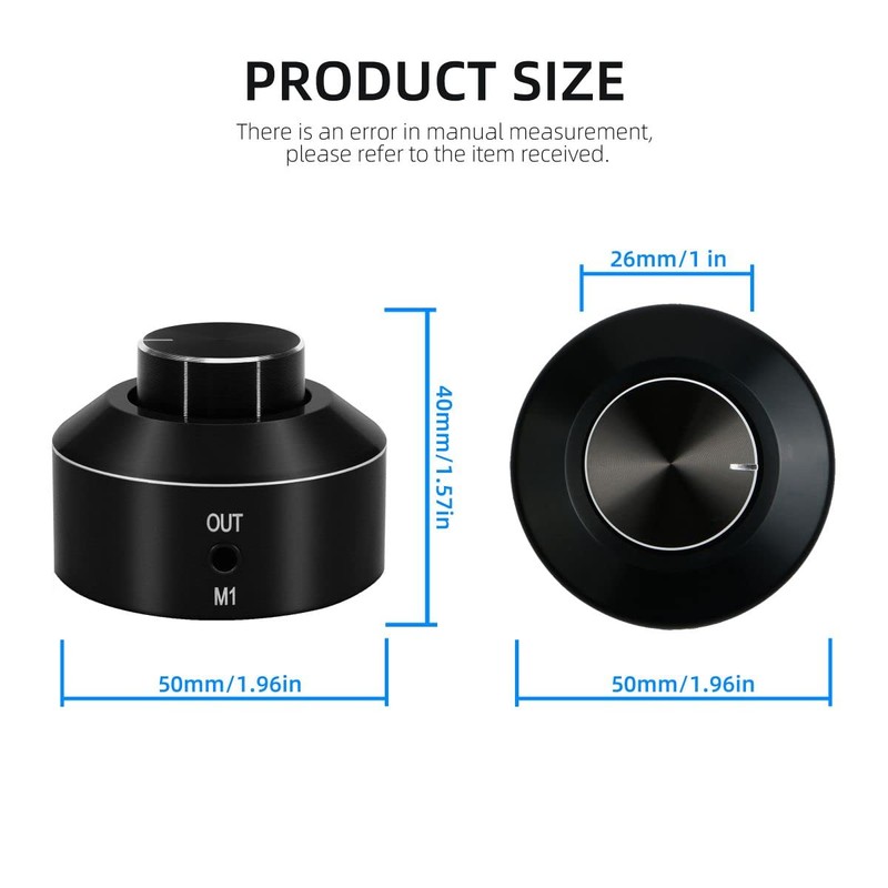 KGUSS Mini Active Volume Control Knob Volume Controller 3.5mm Audio