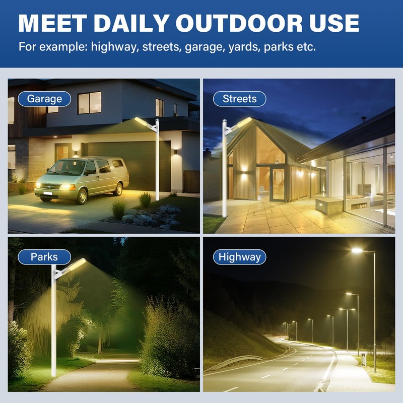 PICAA 30W LED Außenstrahler, Kommerzielle LED-Straßenleuchte 3000 Lumen, Wasserdichter Sicherheitsfluter