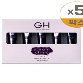 GreatHair [셀러허브 1]GH 그레이트헤어 스팀 클리닉 스칼프 헤어에센스 노워시 트리트먼트 15ml 5개 세트 5 (461245 SellerHurb GreatHair Steam Clinic Scalp Hair Essence No-Wash Treatment 15ml 5-Set [Basic]