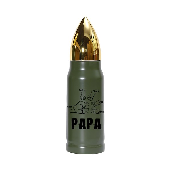Gifts for Dad Fathers Day - Custom Bullet Stainless Steel
