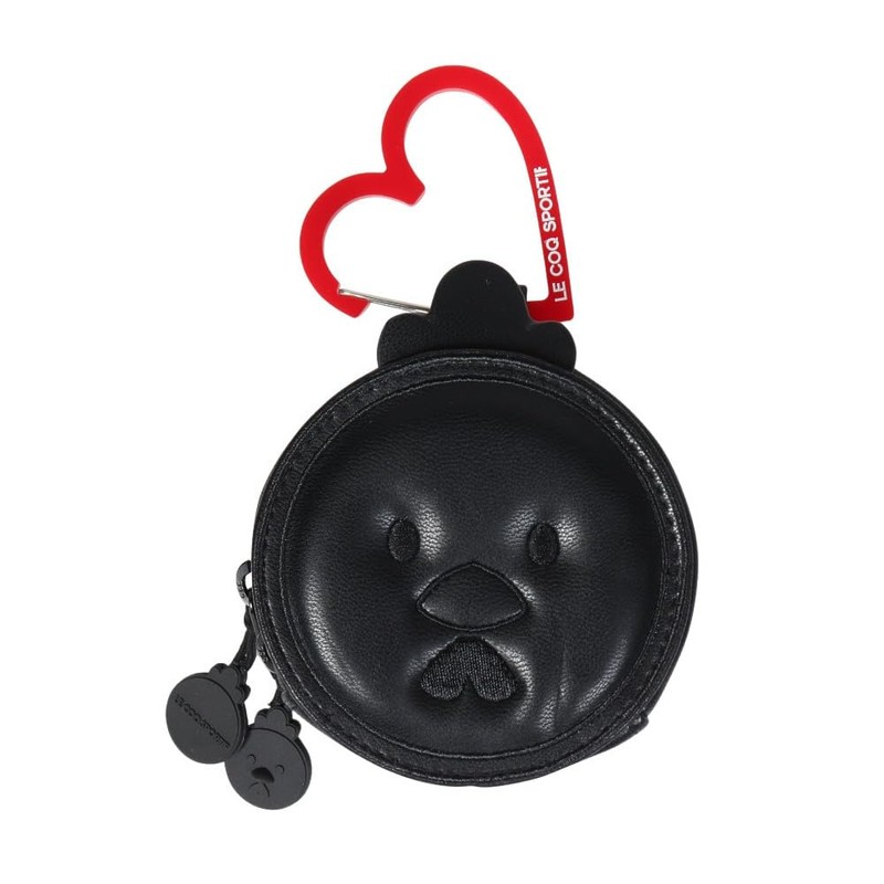 COX SPORTIF LG4FBZ11L BK00 Ball Holder, 3 Pieces, Heart Carabiner