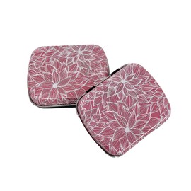 Ruwado 4 Pcs Small Storage Box Metal Cute Rectangle Empty Hinged Tins with Lid Organizers Containers for Earring Crafting Jewely Pills Home Hooks Small Items (Red Leaves)