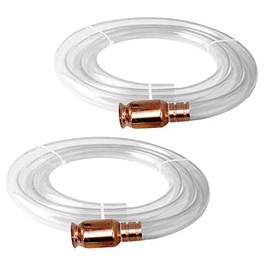 Wadoy Shaker Siphon Hose for Gasoline, Gas Siphon Hose, Safety Hand Pump Self Priming - Gas/Oil/Water/Fuel Transfer, 6FT / 1/2" Valve (2 Pack)