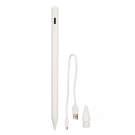Tablet Stylus Type C Magnetic Safe Fast Palm Rejection Tilt Sensitive LED Indicator Stylus for IOS Tablet Pro Mini Air White