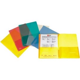 Caimi Plastic Folder with Pockets 5-Piece, Full Transparent