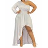 Women's Plus Size One Shoulder Asymmetrical Maxi Dress High Low