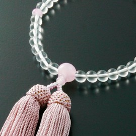 Fighters 仏壇 is, Wrinkle Buddha Mala Bead Women's Silk Head Tassels Genuine Rose Quartz Crystal 3 Plush [Mala Bag Set] w – 040 Kyoto 念珠 All Sect Will Last For Many Years