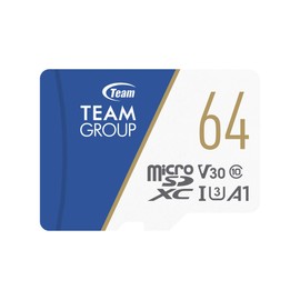 Team MicroSDXC Card, 64 GB, High Speed Transfer, UHS-1, U3, V30, A1 Compatible, Switch Operation Verified, 10 Year Limited Warranty in Japan, SD Converter Adapter Included
