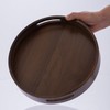 Round Trays Home Decor, 11.8" Large Round Wood Tray for