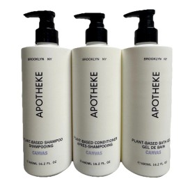 Apotheke 3 PACK Set Apotheke CANVAS Shampoo Conditioner Body Wash 16.2Oz Pump Bottle